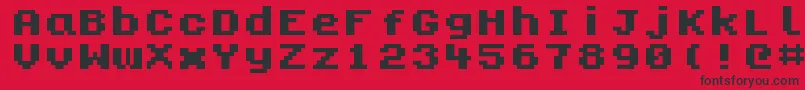 Kongtext Font – Black Fonts on Red Background