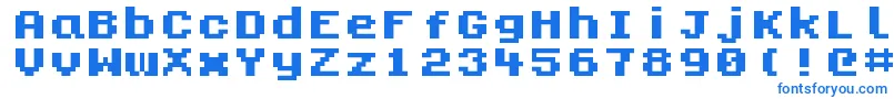 Kongtext Font – Blue Fonts on White Background