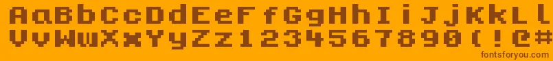 Kongtext Font – Brown Fonts on Orange Background