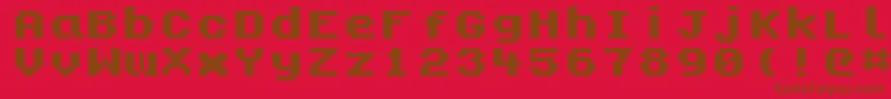 Kongtext Font – Brown Fonts on Red Background