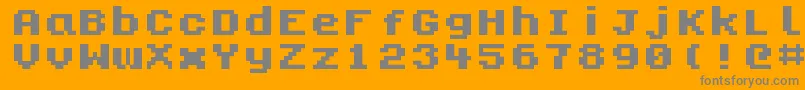 Kongtext Font – Gray Fonts on Orange Background