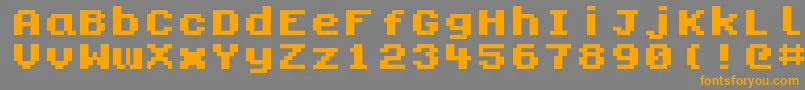 Kongtext Font – Orange Fonts on Gray Background