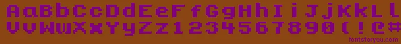 Kongtext Font – Purple Fonts on Brown Background