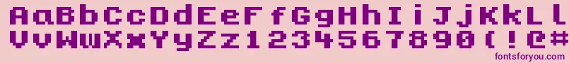Kongtext Font – Purple Fonts on Pink Background