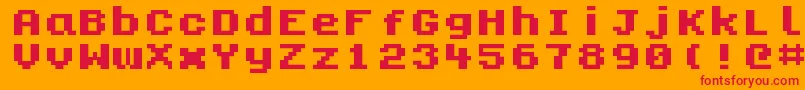 Kongtext Font – Red Fonts on Orange Background