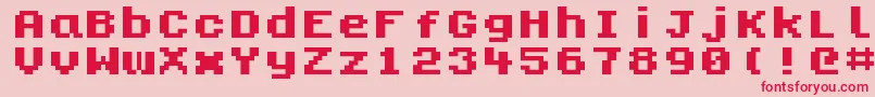 Kongtext Font – Red Fonts on Pink Background