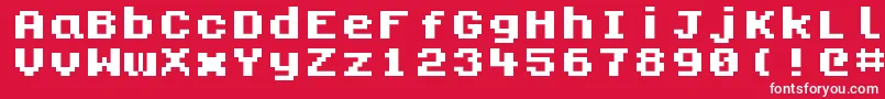 Kongtext Font – White Fonts on Red Background