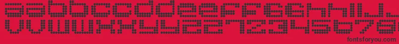 RoundRegular Font – Black Fonts on Red Background