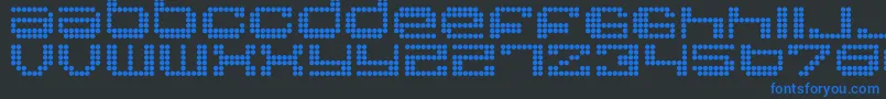 RoundRegular Font – Blue Fonts on Black Background