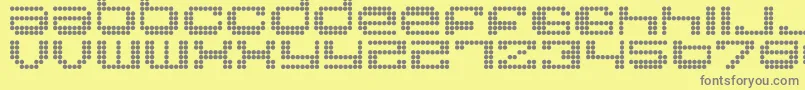 RoundRegular Font – Gray Fonts on Yellow Background