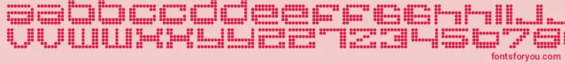 RoundRegular-Schriftart – Rote Schriften auf rosa Hintergrund