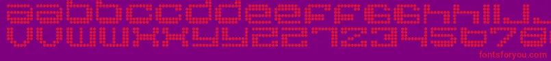 RoundRegular Font – Red Fonts on Purple Background