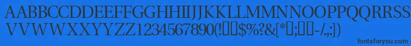 Veracitytitlingcapsssk Font – Black Fonts on Blue Background