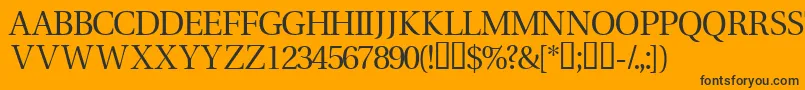 Veracitytitlingcapsssk Font – Black Fonts on Orange Background