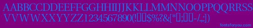 Veracitytitlingcapsssk Font – Blue Fonts on Purple Background