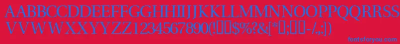 Veracitytitlingcapsssk Font – Blue Fonts on Red Background