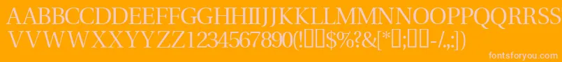 Veracitytitlingcapsssk Font – Pink Fonts on Orange Background