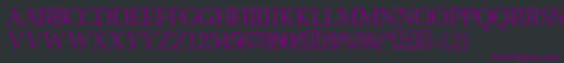 Veracitytitlingcapsssk Font – Purple Fonts on Black Background