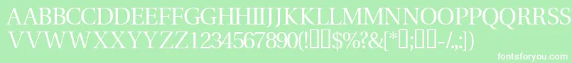 Veracitytitlingcapsssk Font – White Fonts on Green Background