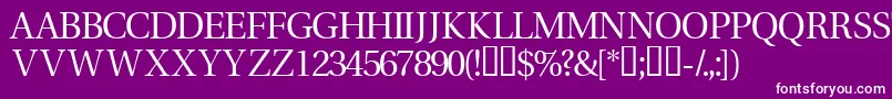 Veracitytitlingcapsssk Font – White Fonts on Purple Background