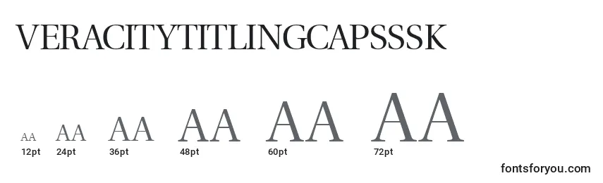 Размеры шрифта Veracitytitlingcapsssk