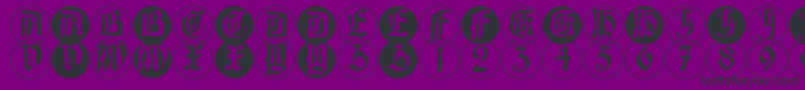 BarlosRandomrings Font – Black Fonts on Purple Background