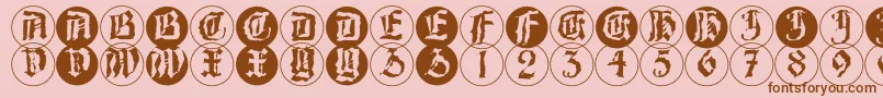 BarlosRandomrings Font – Brown Fonts on Pink Background