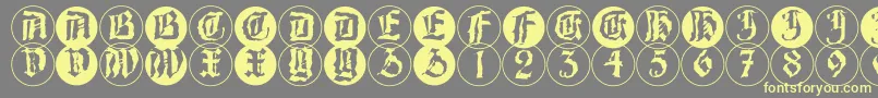 BarlosRandomrings Font – Yellow Fonts on Gray Background