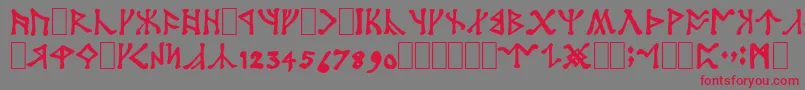 Angerthas Font – Red Fonts on Gray Background