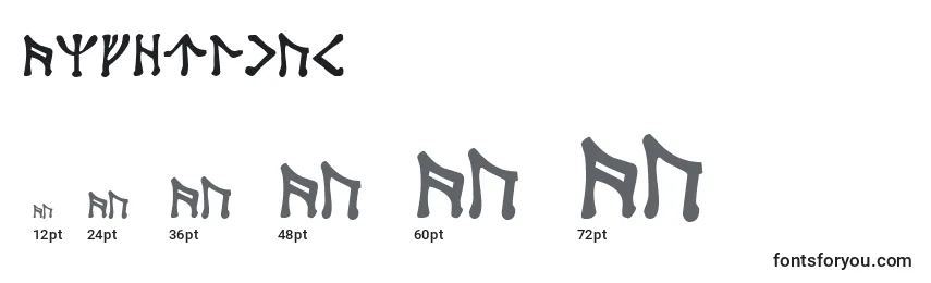 Размеры шрифта Angerthas