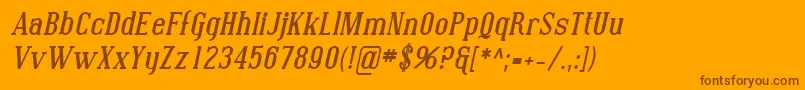 SfcovingtonBolditalic Font – Brown Fonts on Orange Background