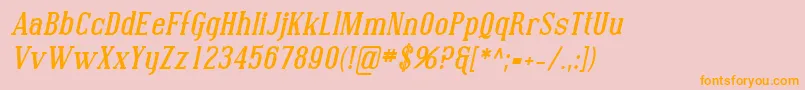 SfcovingtonBolditalic Font – Orange Fonts on Pink Background