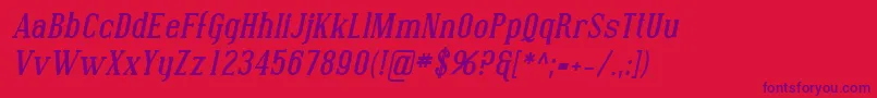 SfcovingtonBolditalic Font – Purple Fonts on Red Background