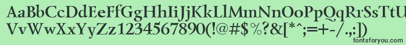 LazurskicttBold Font – Black Fonts on Green Background