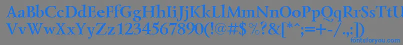 LazurskicttBold Font – Blue Fonts on Gray Background