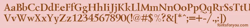 LazurskicttBold Font – Brown Fonts on Pink Background