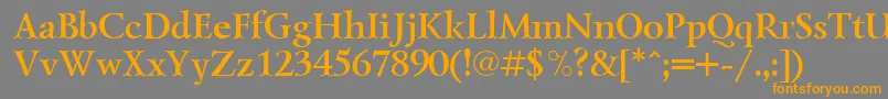 LazurskicttBold Font – Orange Fonts on Gray Background