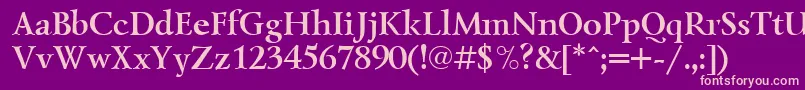 LazurskicttBold Font – Pink Fonts on Purple Background