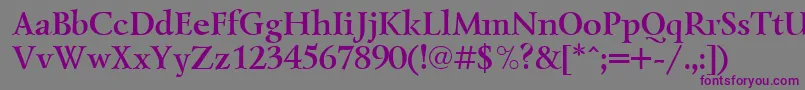 LazurskicttBold Font – Purple Fonts on Gray Background