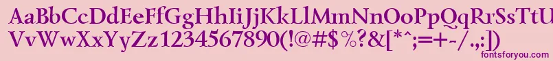 LazurskicttBold Font – Purple Fonts on Pink Background