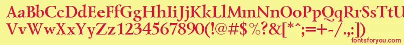 LazurskicttBold Font – Red Fonts on Yellow Background