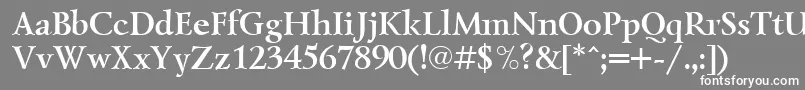 フォントLazurskicttBold – 灰色の背景に白い文字