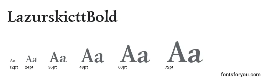 LazurskicttBold Font Sizes