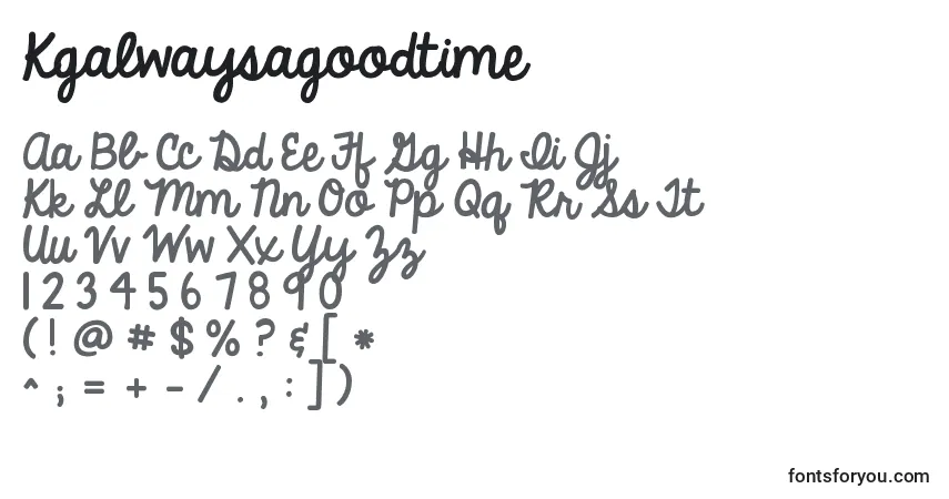 Kgalwaysagoodtime-fontti – aakkoset, numerot, erikoismerkit
