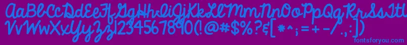 Kgalwaysagoodtime Font – Blue Fonts on Purple Background