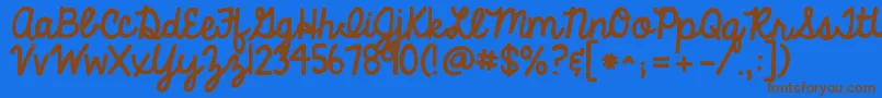 Kgalwaysagoodtime Font – Brown Fonts on Blue Background