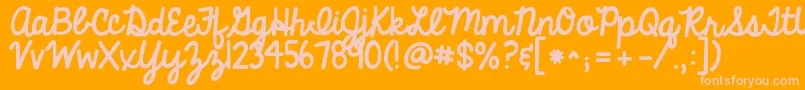 Kgalwaysagoodtime Font – Pink Fonts on Orange Background