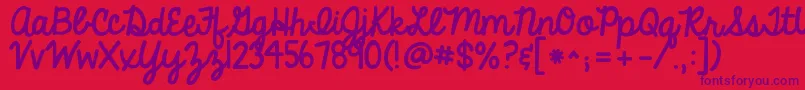 Kgalwaysagoodtime Font – Purple Fonts on Red Background