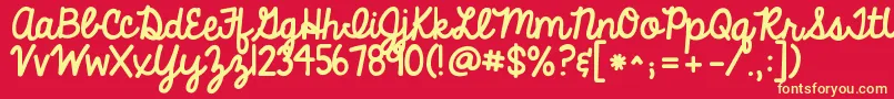 Kgalwaysagoodtime Font – Yellow Fonts on Red Background
