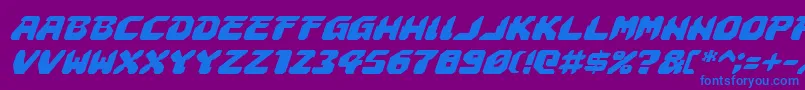 AstropolisItalic Font – Blue Fonts on Purple Background